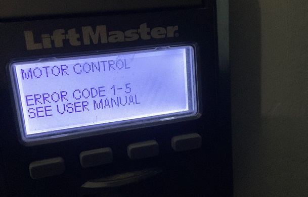 LiftMaster Control Panel Error